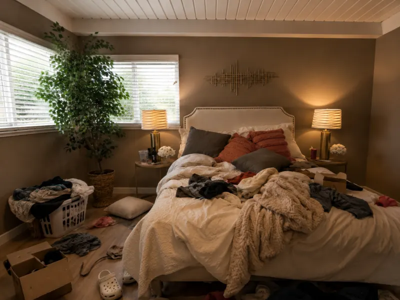 Before cleaning: Bedroom